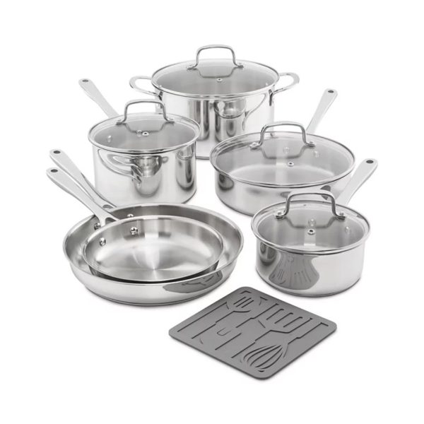 11-Piece The Cellar Stainless Steel Cookware Set Sale