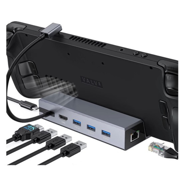 Zyerch AZ001 6-In-1 Docking Station For Valve Steam Deck Online Sale