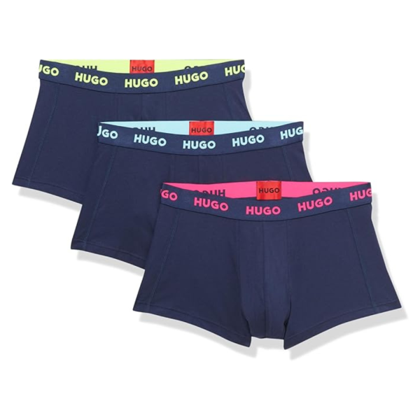 3-Pack Hugo Men s Stretch Cotton Trunk (Multi) For Sale