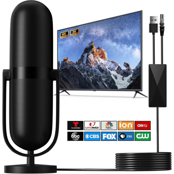 Upgraded 650+ Miles Coverage Range Supports 2K 4K Indoor TV Antenna Cheap