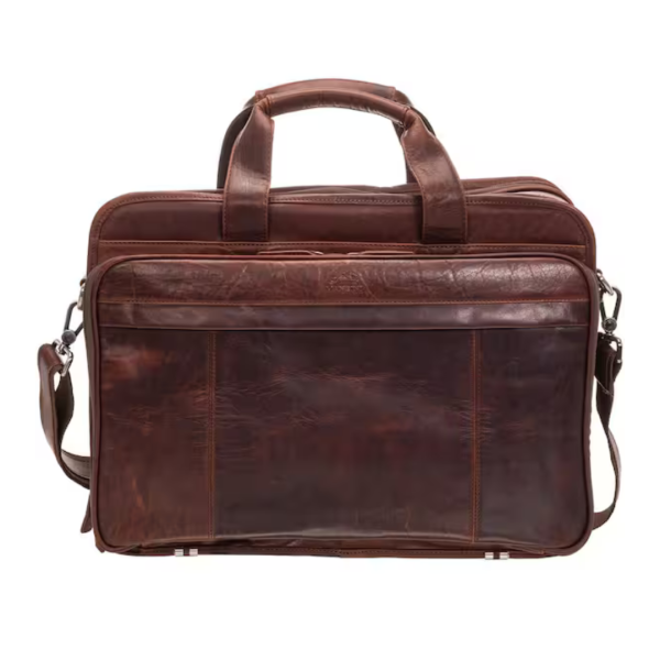 Mancini Buffalo Double Compartment Top Zipper 15.6  Briefcase Online Sale
