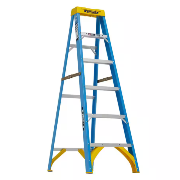 Werner 6ft Fiberglass Step Ladder With 250lbs Capacity (FS106) Fashion