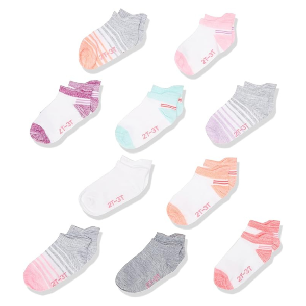 10-Pair Hanes Baby Girls  Heel Shield Athletic Socks For Discount