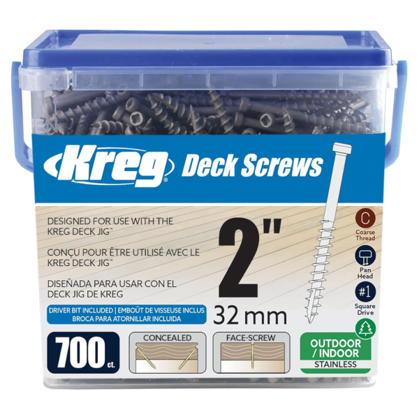 700 Count Kreg Premium 2  Deck Screws Supply