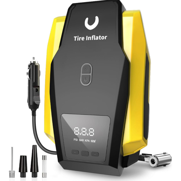 Powools Car Tire Portable Air Compressor Inflator With LED Light Online Hot Sale