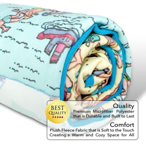 Where s Waldo On The Beach Lightweight Fleece Throw Blanket | 45 x 60 Inches Cheap - Image 2