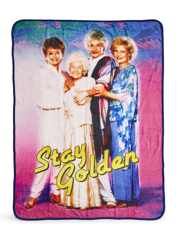 The Golden Girls Stay Golden 45 x 60 Inch Fleece Throw Blanket Discount