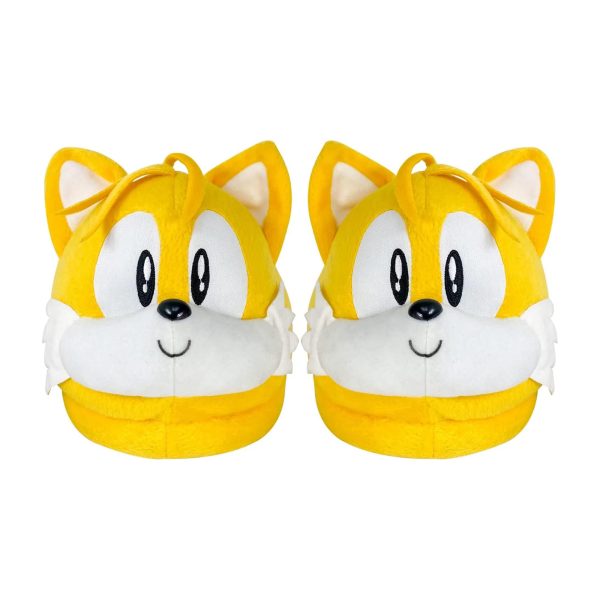 Sonic The Hedgehog Tails Head Adult Plush Slippers | One Size Fits All Discount