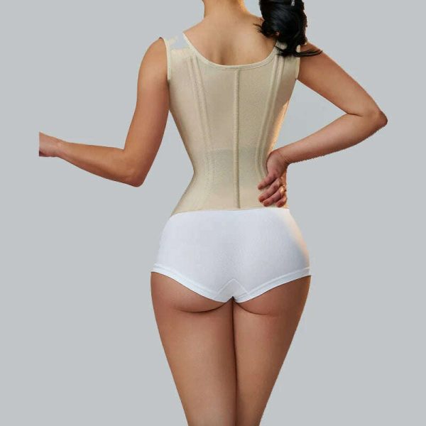 Fajas Colombianas Women Double Compression Waist Trainer Corset with Bone Adjustable Zipper and Hook-eyes Flat Belly Body Shaper Online Hot Sale - Image 5